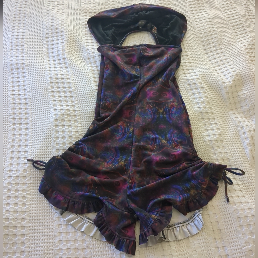 Warrior Within Paisley Shortsie Colorful Hooded Jumpsuit - L